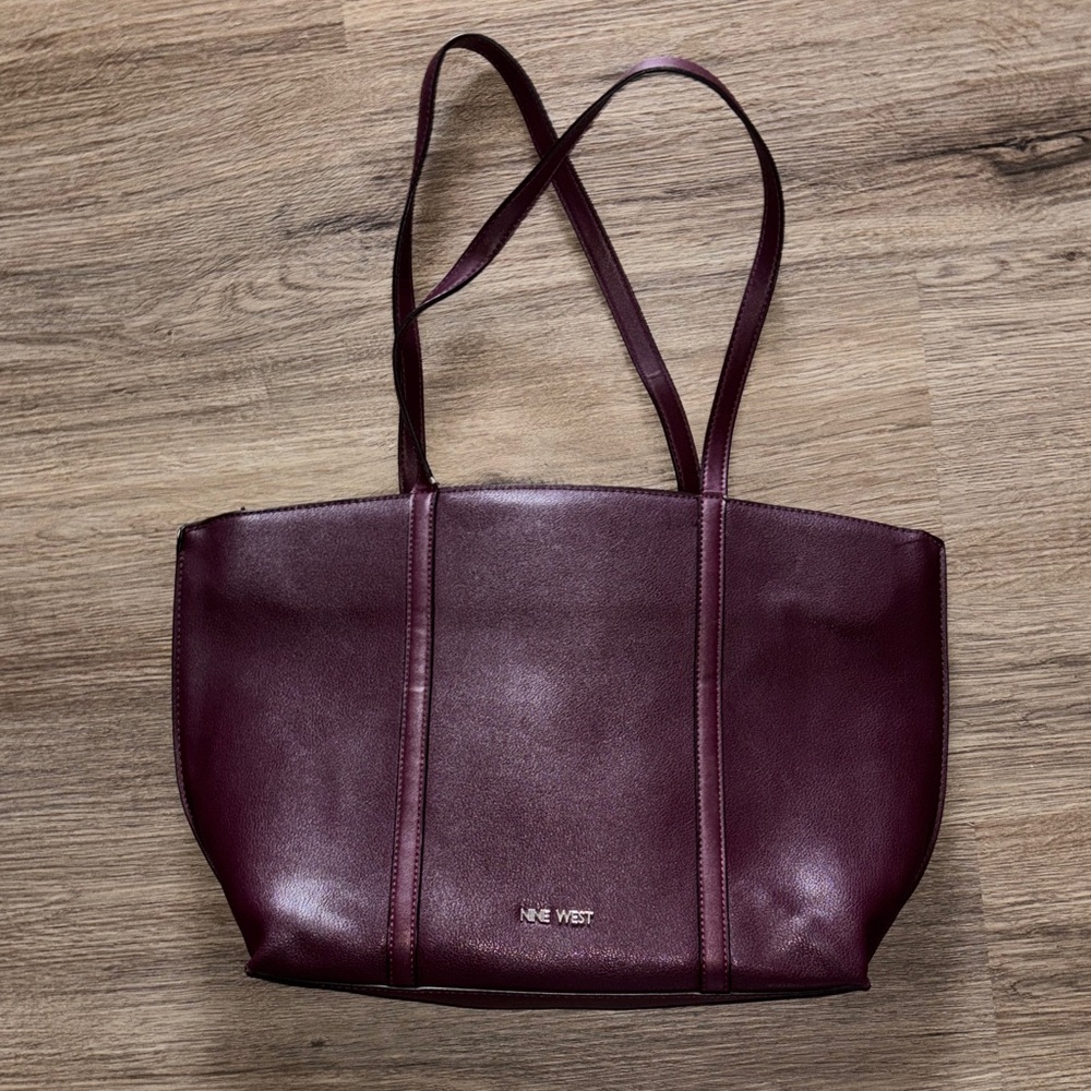 Nine West Burgundy Tote Bag